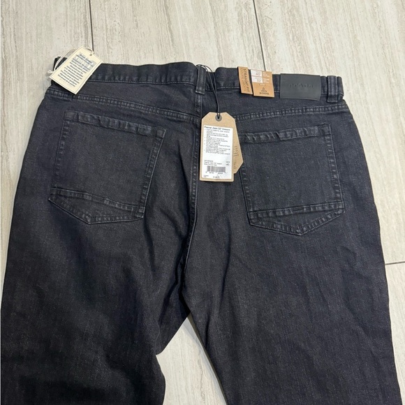 PrAna Men's Black Straight Fit Jeans 40W x 32L Five-Pocket Zip Fly Cotton Blend - Picture 7 of 9